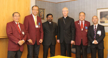 Leaders of the Knights of Columbus, Nazareno Council, pays a Courtesy Call and Annual Visit to Archbishop Richard Smith