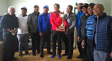 Jun Rocha and his team of senior golfers