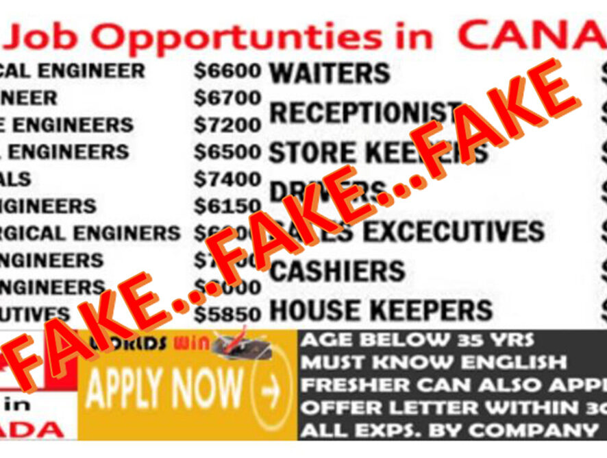 Do not fall victim to fake Canada Job posting for Engineering Professionals