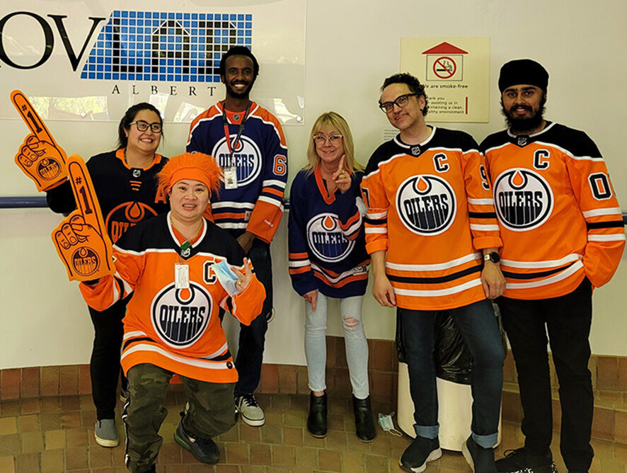 The Oilers Fans from Alberta Provincial Laboratory